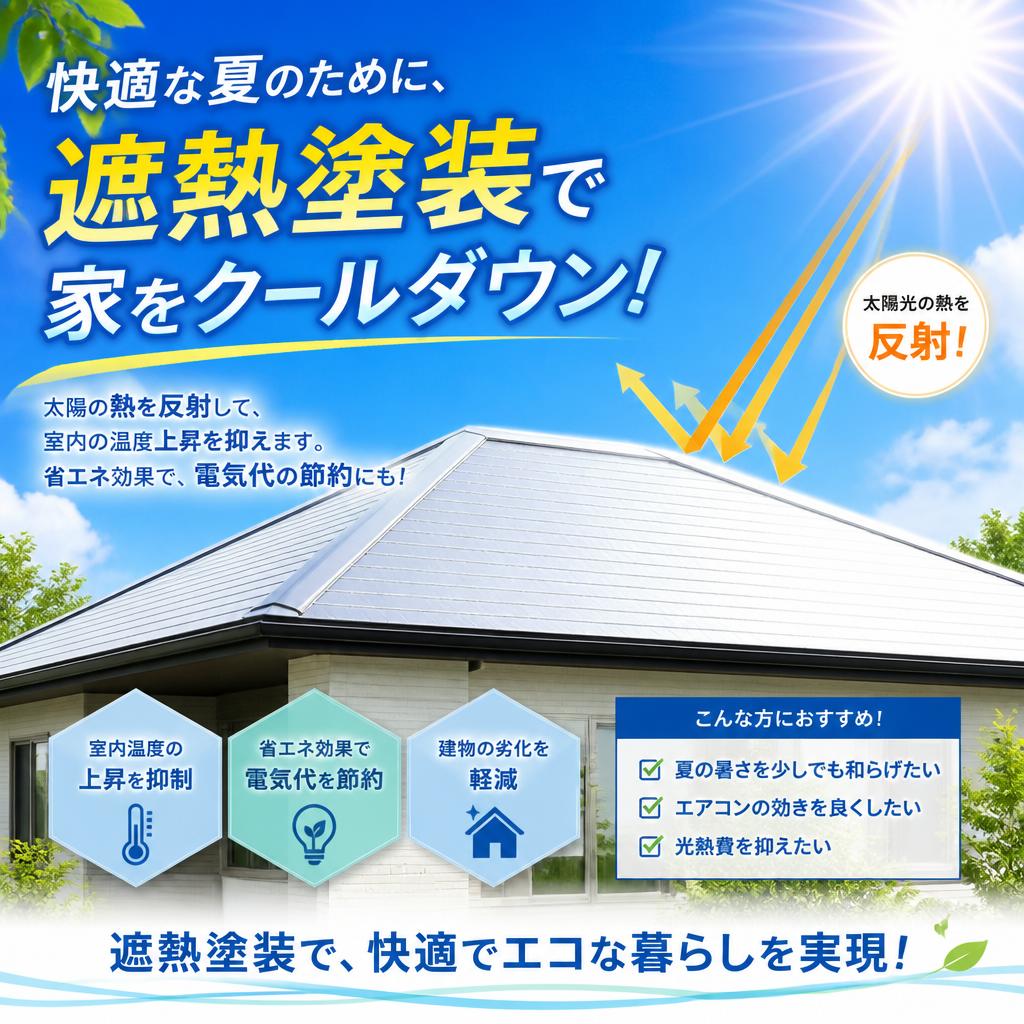 快適な夏のために、遮熱塗装で家をクールダウン！