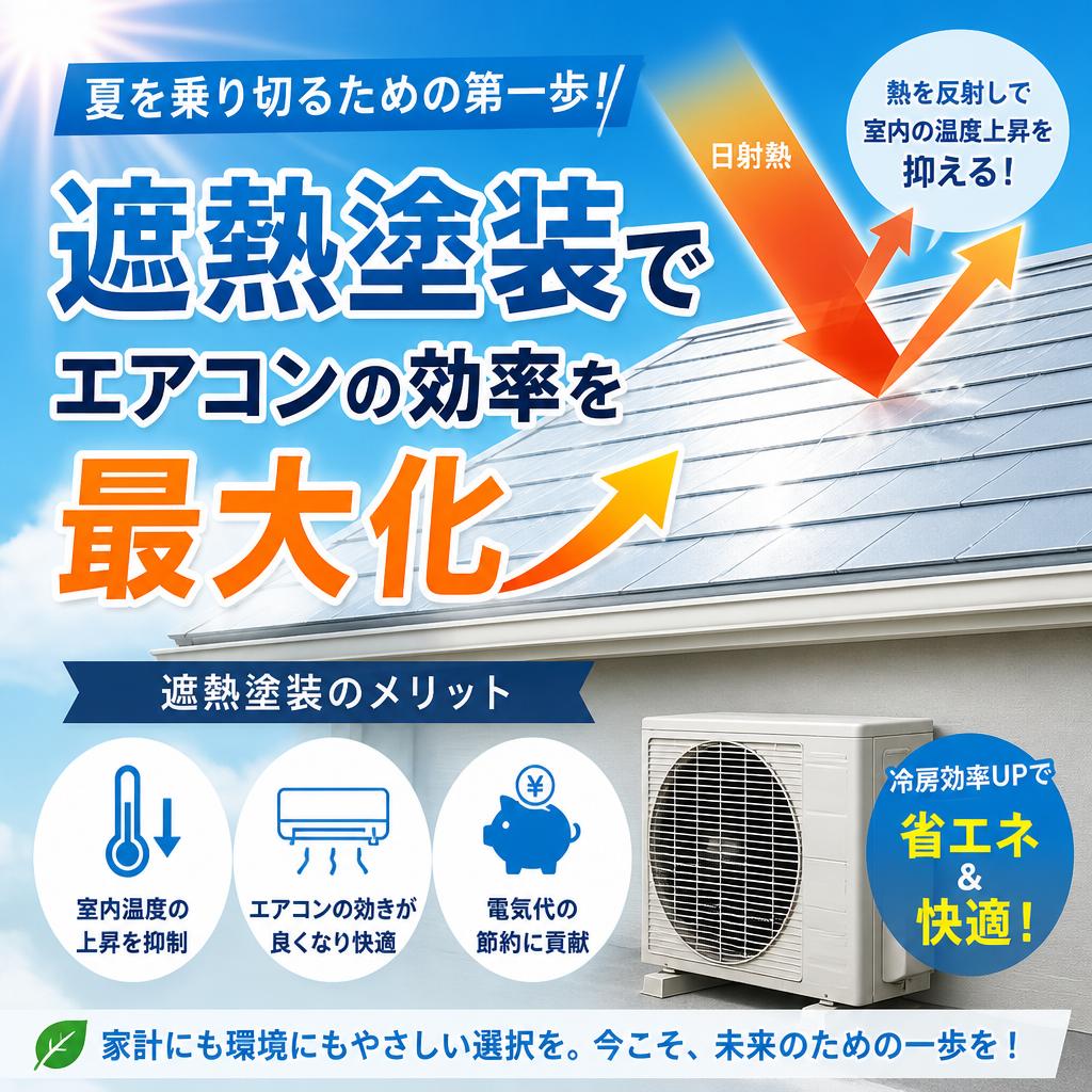 夏を乗り切るための第一歩！遮熱塗装でエアコンの効率を最大化