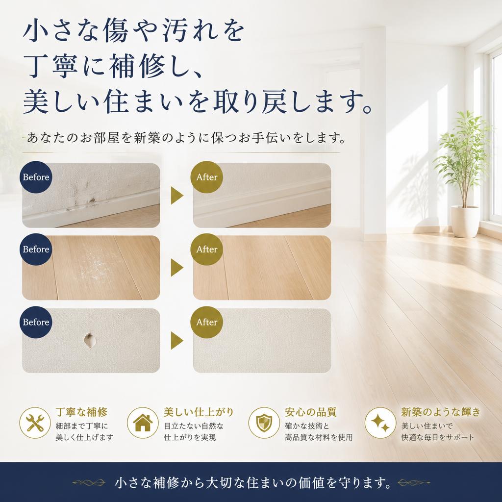 傷や汚れの補修